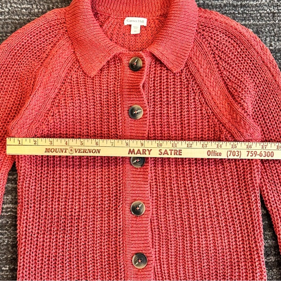 Garnet Hill Maren Linen & Organic Cotton Cardigan Size XS Button Up Prep Coastal - Picture 9 of 13